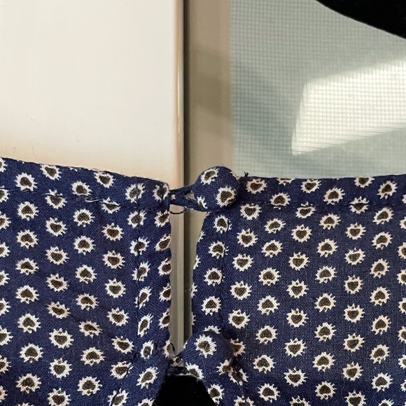 Fun 2 fun blue patterned cutout open back romper with tie - Picture 11 of 13